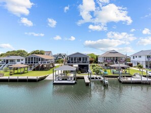 Exterior - By George Waterfront - 4BR Amazing Canalfront Home - Dock & Boat Ramp! (Surf City)