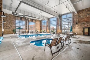Indoor pool, a heated pool - The Sunrise Loft at Central Lofts | Heated Pool | Hot Tub | In-house Theater (South Haven)