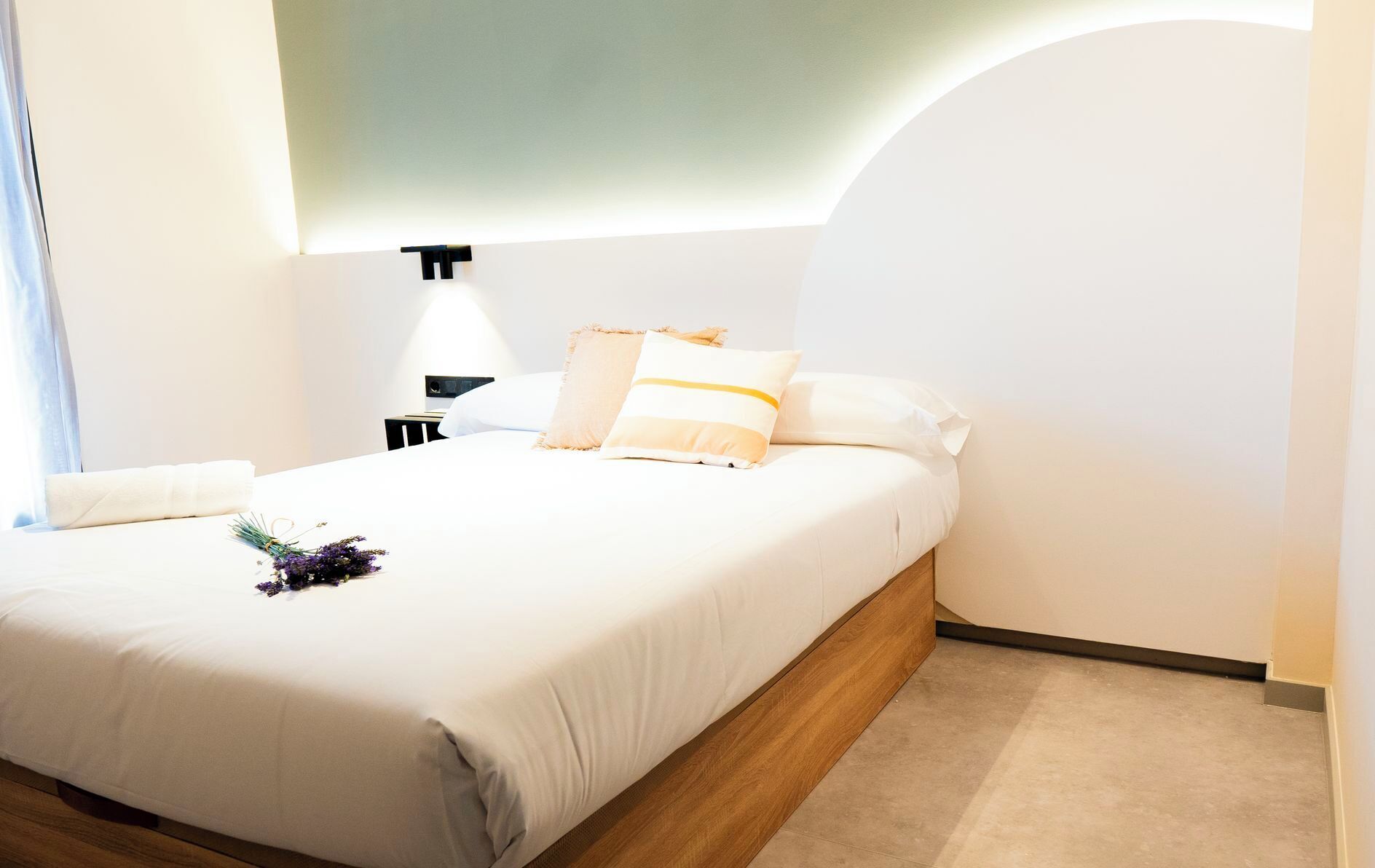 Premium bedding, down duvets, desk, laptop workspace
