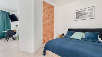 1 bedroom, iron/ironing board, travel crib, WiFi