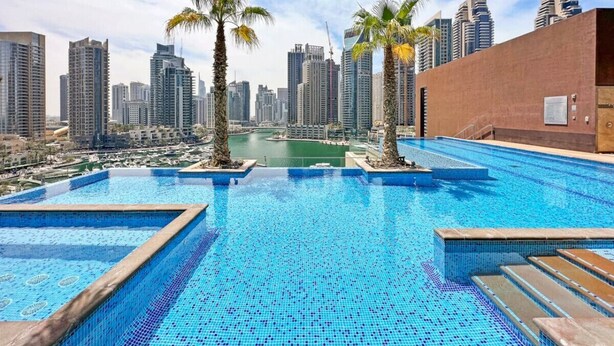 Pool - StoneTree - Marina Gate 2 BR - Infinity Pool (Dubai Marina)