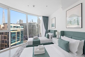 2 室のベッドルーム、アイロン / アイロン台、WiFi、ベッドシーツ