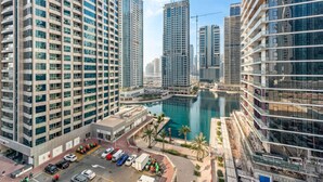 Exterior - Furnished 1BR in JLT with Lake View (Jumeirah Lake Towers)
