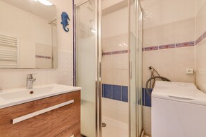 Shower, hair dryer