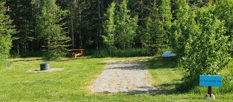 Tent and RV site on the James River at Stark Ranch Resort Site #1