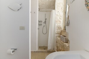 Ducha, secador de pelo, bidé y toallas