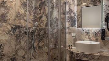 Superior Triple Room | Bathroom | Hair dryer, slippers