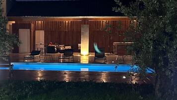 屋外プール、温水プール