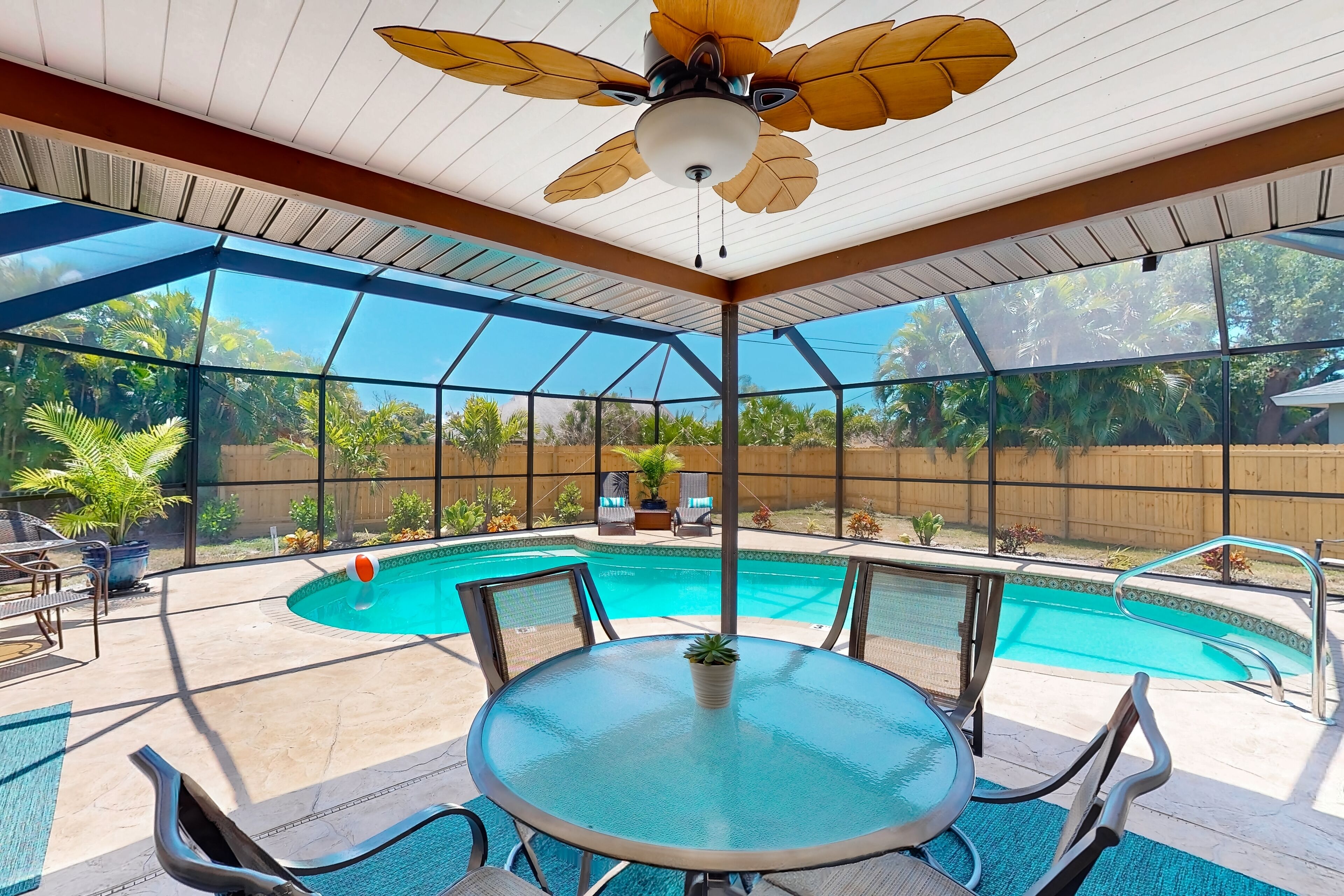 House with private pool, lanai, enclosed yard, beach gear, & grill