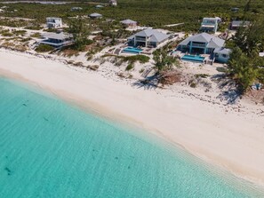 On the beach, sun-loungers, beach towels - Yumey Sands Villa, Heated Pool & Unbelievable Year-Round Calm Beach (Moore Hill)