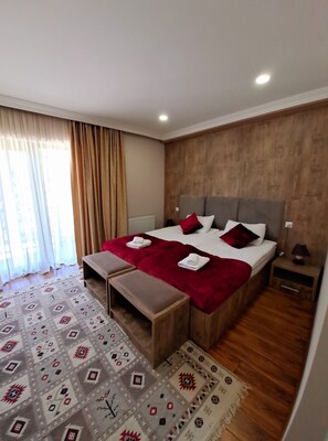 Classic Double or Twin Room, Balcony, Mountain View | In-room safe, soundproofing, iron/ironing board, free WiFi - Hotel Mountain Mestia (Mestia)