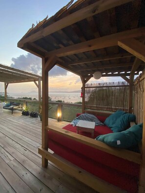 Terrace/patio - Sea Lodge : Maison Avec Vue Imprenable - Votre Refuge de Vacances Idéal (Sainte-Anne)