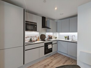 ตู้เย็นขนาดใหญ่, ไมโครเวฟ, เตาอบ, เตาประกอบอาหาร