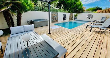 Villa Balnéaire à 300m de la mer avec Piscine & SPA extérieur
