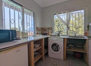 Fridge, microwave, oven, stovetop - Apartment - 1st Floor (Bird watchers' haven) (Brufut)