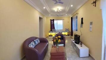 TV, DVD player, books