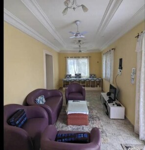 Fernseher, DVD-Player, Bücher