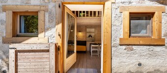 Chalet 'Wunderchalet' avec vue sur les montagnes, terrain privé, terrasse