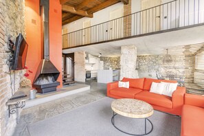 TV, fireplace, table tennis