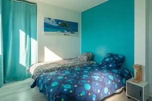 2 slaapkamers, een strijkplank/strijkijzer, gratis wifi
