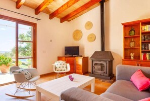 TV, fireplace, table tennis