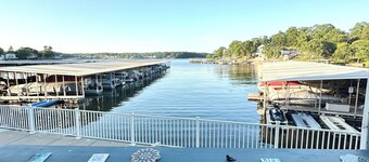 Lakefront main channel views! Boat slip!