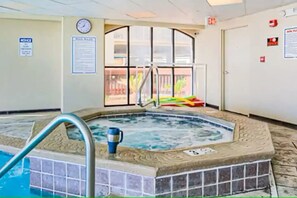 Indoor pool, outdoor pool - Beach Condo with King Bed, private beach, and heated pool (Orange Beach)
