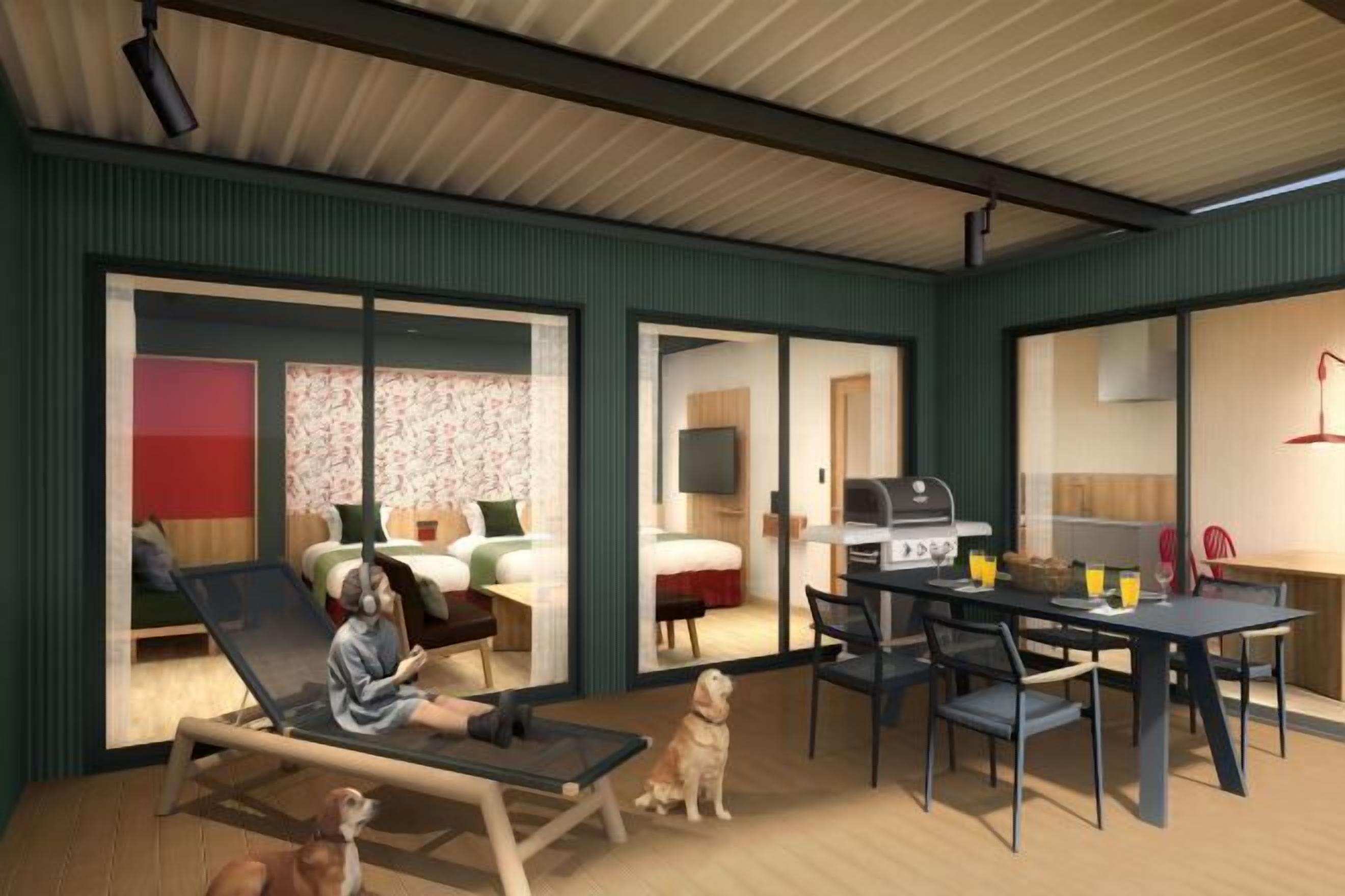 Caja de seguridad en la habitación y ropa de cama 