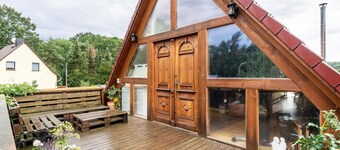 Maison de vacances 'Wohlfühlurlaub In Der Scheune' avec terrasse privée, Wi-Fi et climatisation