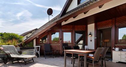 Maison de vacances 'Ferienhaus Am Rhein' avec terrasse privée, balcon et Wi-Fi