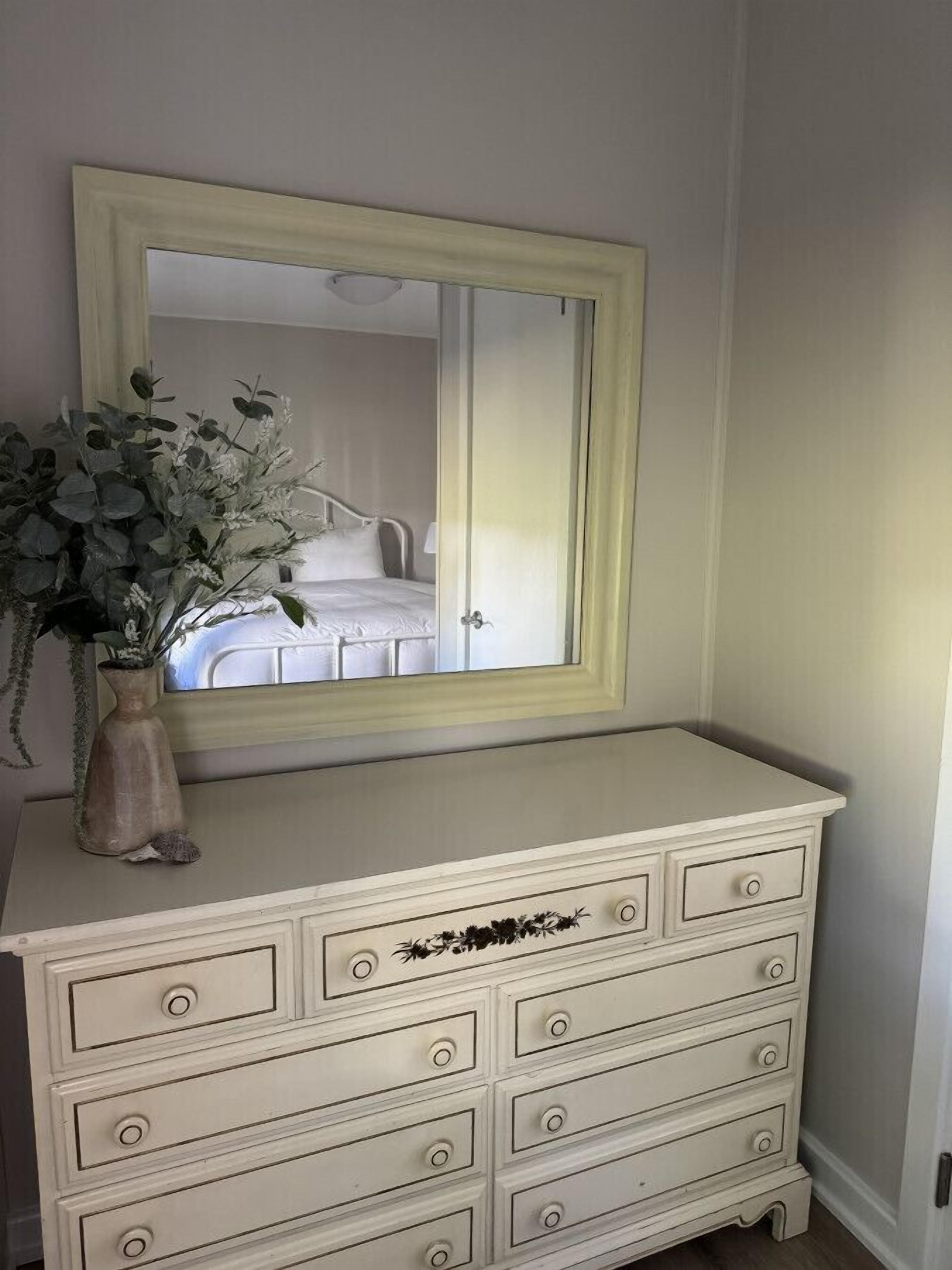 1 bedroom, desk, iron/ironing board, travel crib