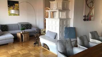 Fernseher, Kamin, DVD-Player