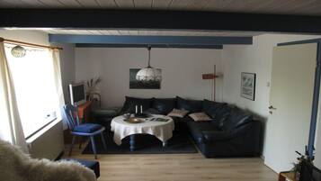 Smart-TV, Kamin, Bücher