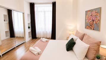 Apartemen | 1 kamar tidur, seprai katun Mesir, dan seprai premium