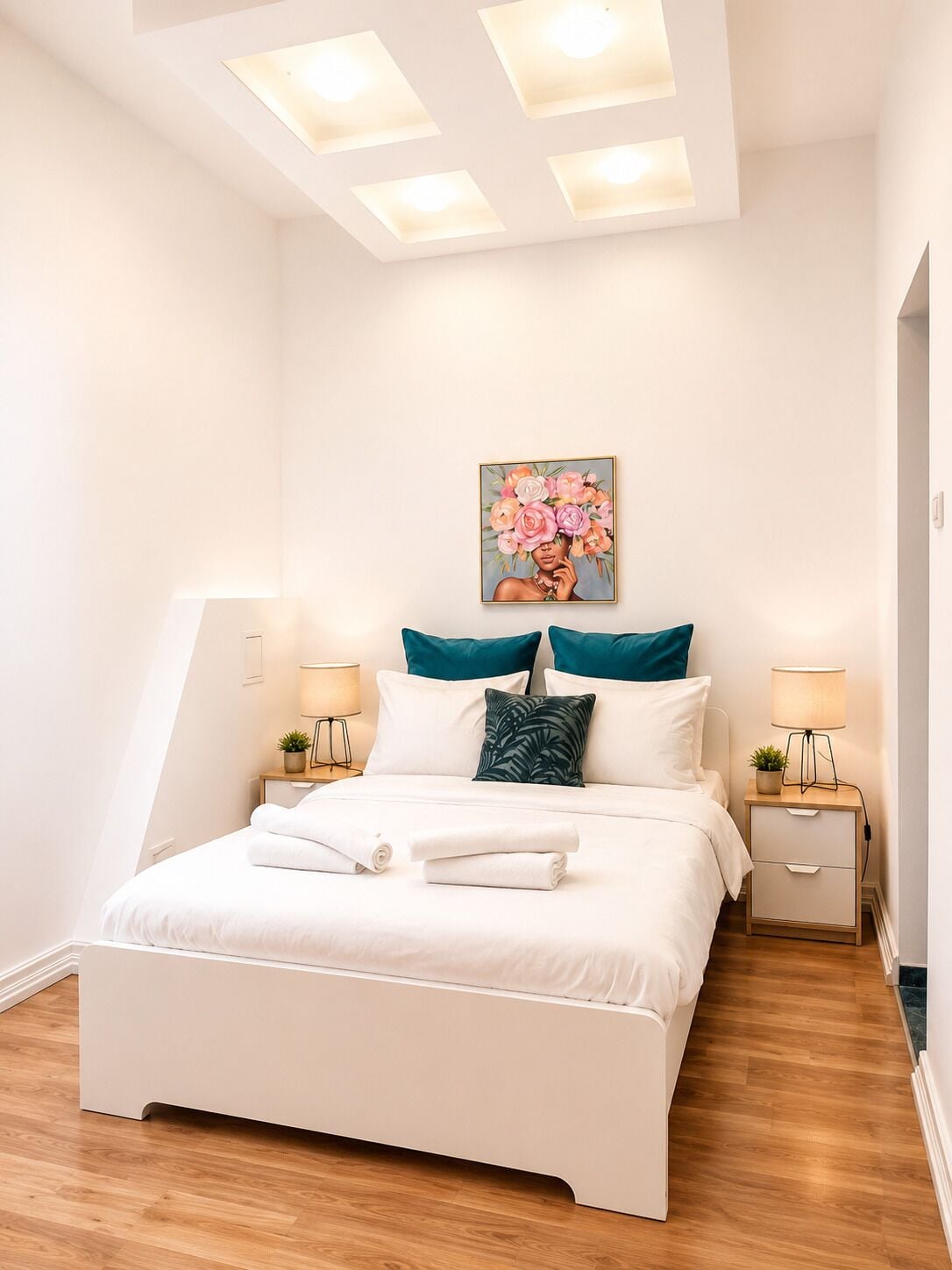 1 bedroom, Egyptian cotton sheets, premium bedding