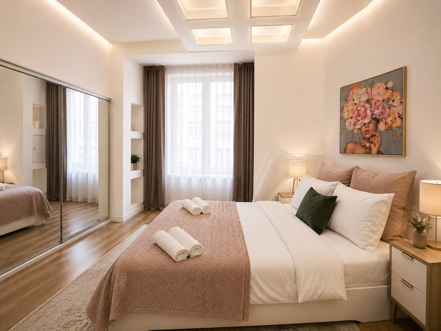 Apartemen | 1 kamar tidur, seprai katun Mesir, dan seprai premium