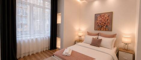 Appartement | 1 chambre, draps en coton égyptien, literie de qualité supérieure