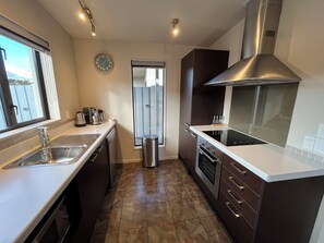 Fridge, microwave, oven, stovetop - Modern chalet, spa, mountain views & gas fireplace (Ohakune)