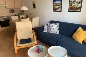 Een smart-tv, een dvd-speler en boeken