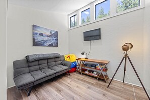 TV connectée, cheminée