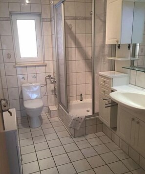 Shower, hair dryer