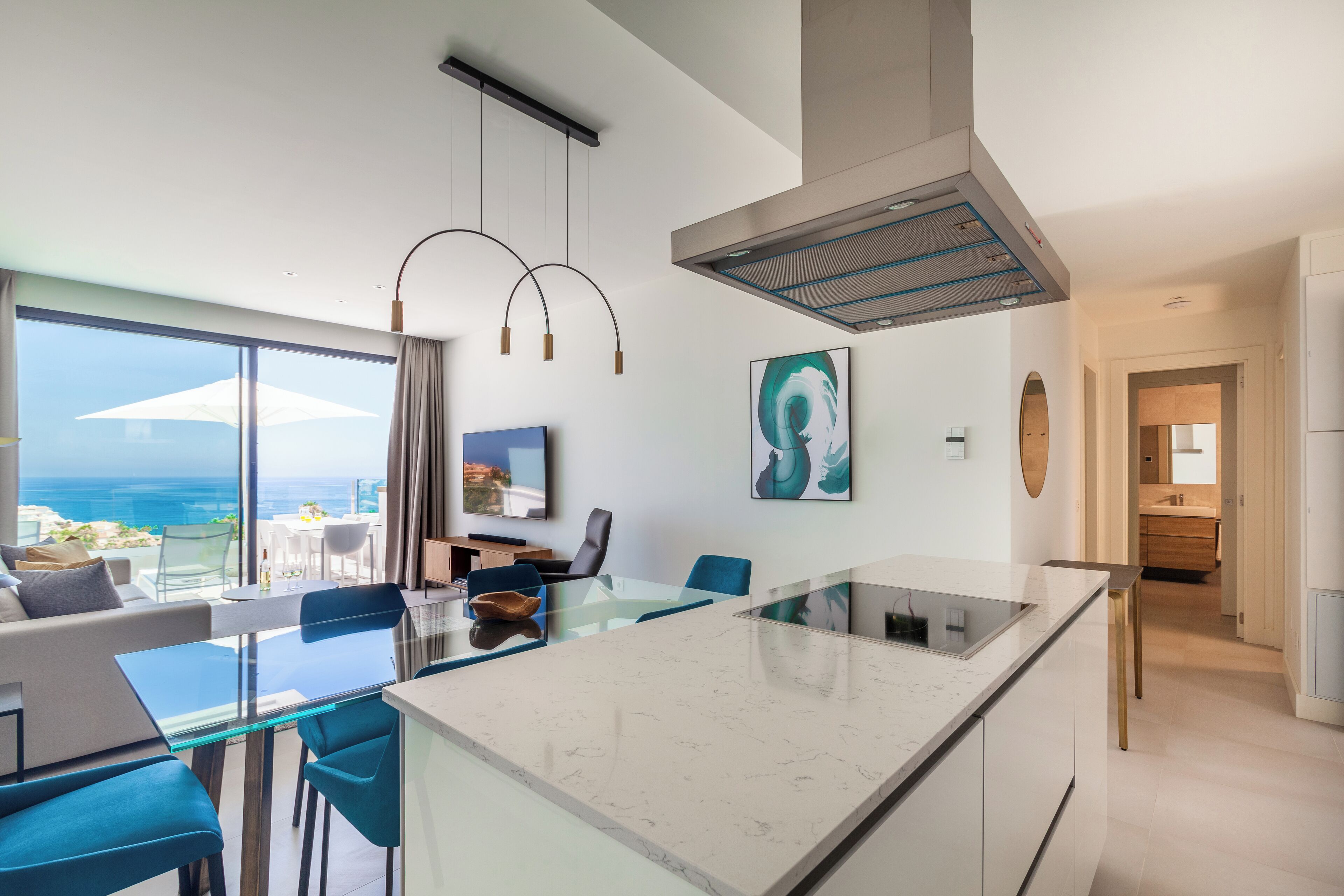 Luxury Apartment, Multiple Beds, Private Pool, Sea View | Private kitchen | Oven, coffee/tea maker, toaster, cookware/dishes/utensils