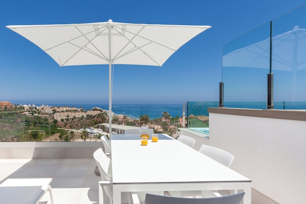 Luxury Apartment, Multiple Beds, Private Pool, Sea View | Terrace/patio