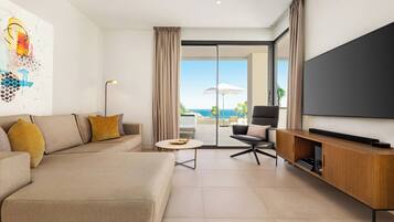 Luxury Apartment, Multiple Beds, Private Pool, Sea View | Living area