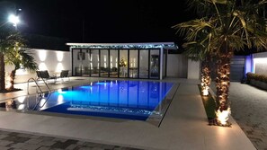 Outdoor banquet area