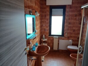 Shower, hair dryer, bidet, towels - Rent rooms and apartment (Girasole)
