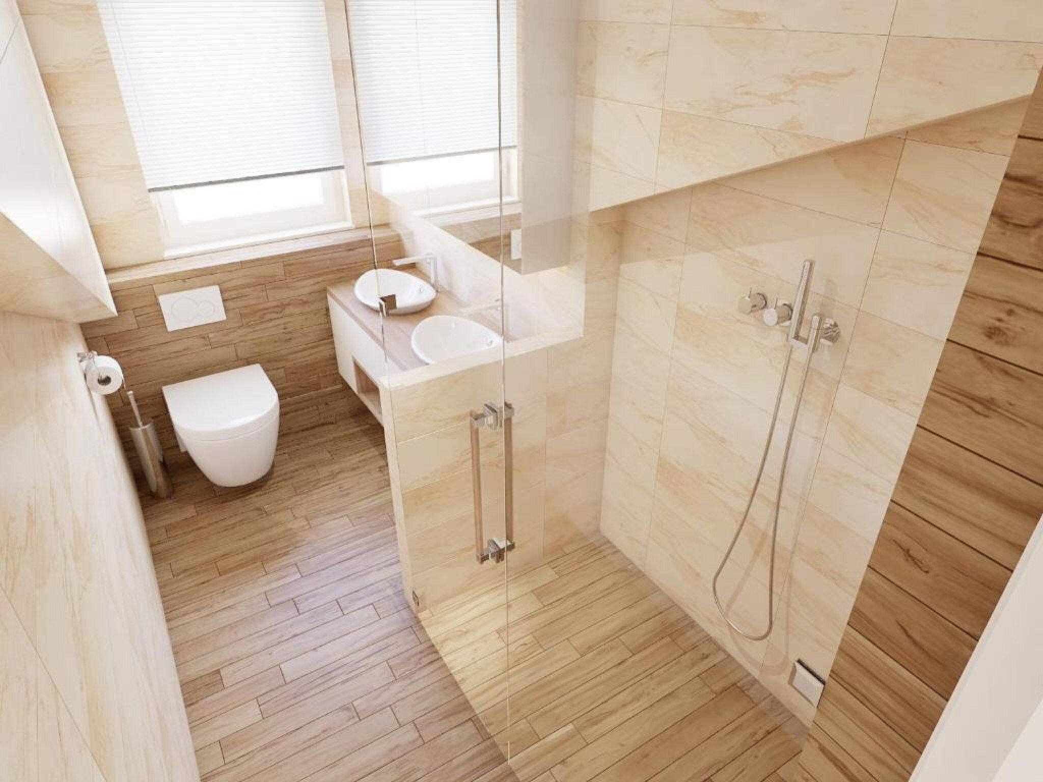 Lejlighed (Two Bedroom Apartment C2) | Badeværelse | Bruser, håndklæder