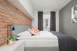 Apartment, 1 Schlafzimmer, Balkon | 1 Schlafzimmer, Bettwäsche