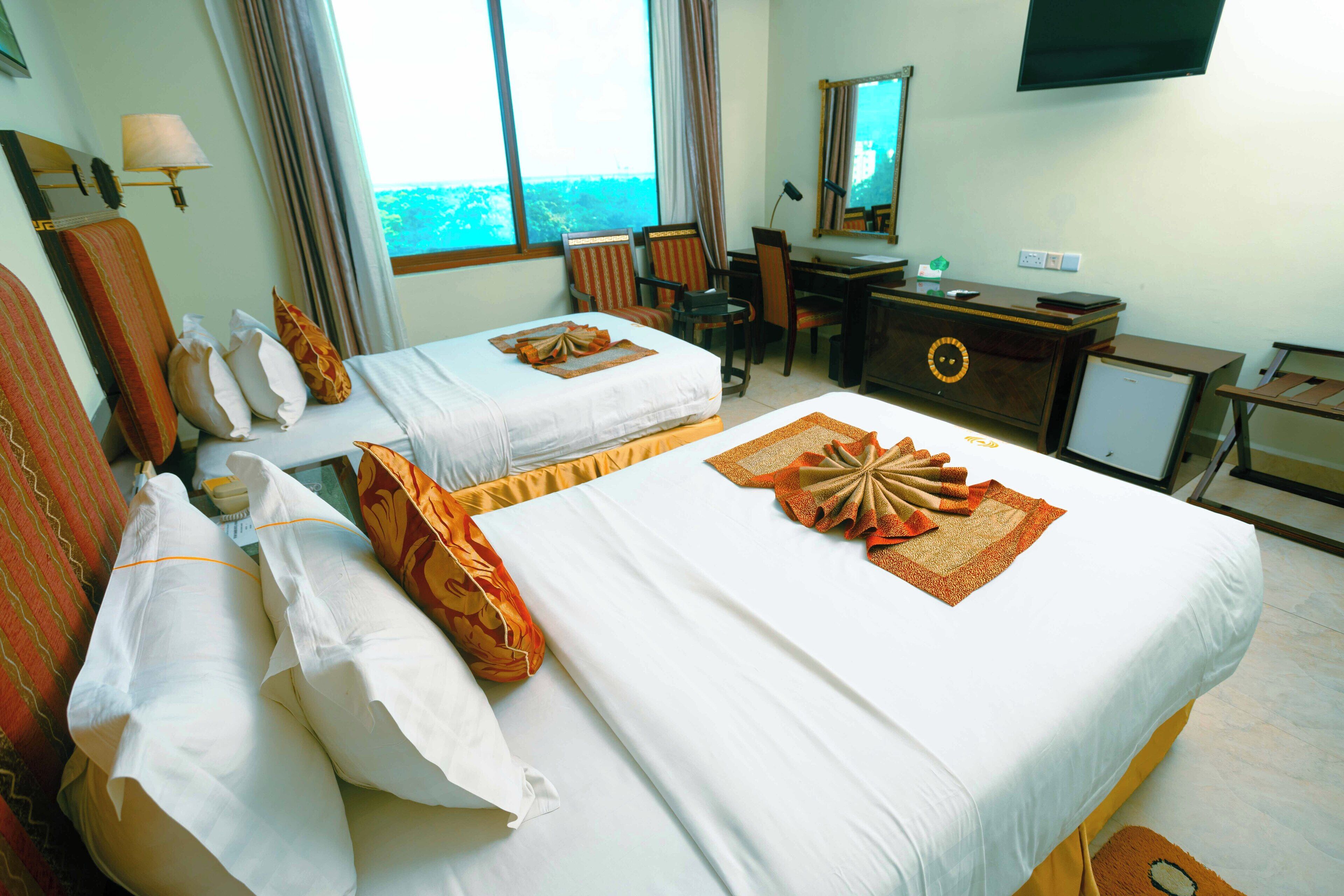 In-room safe, desk, laptop workspace, soundproofing