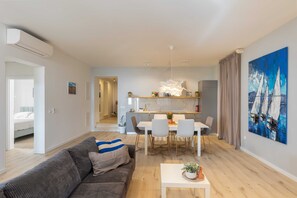 Apartment (Three Bedroom Apartment with Terrace ) | Living room | 32-inch flat-screen TV with cable channels